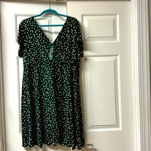 Kaileigh Amandine Maternity Nursing Dress Green-2X